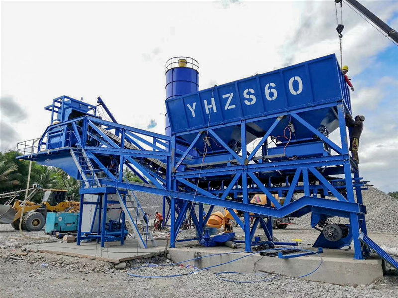 A mobile batching plant in Philippines