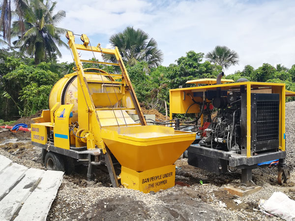 ABJZ40C concrete mixer with pump in Philippines