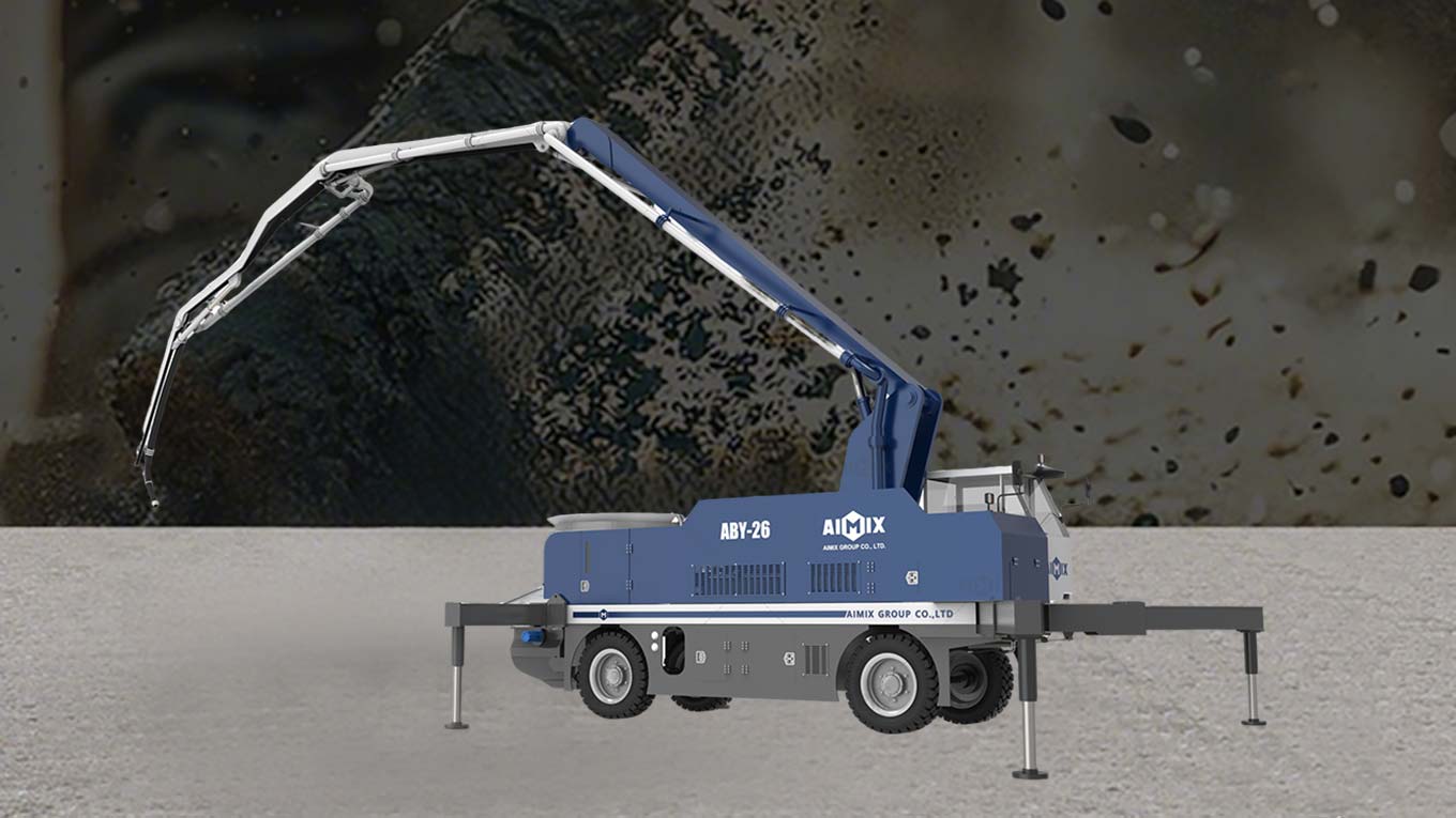 boom concrete pump and mixer machine