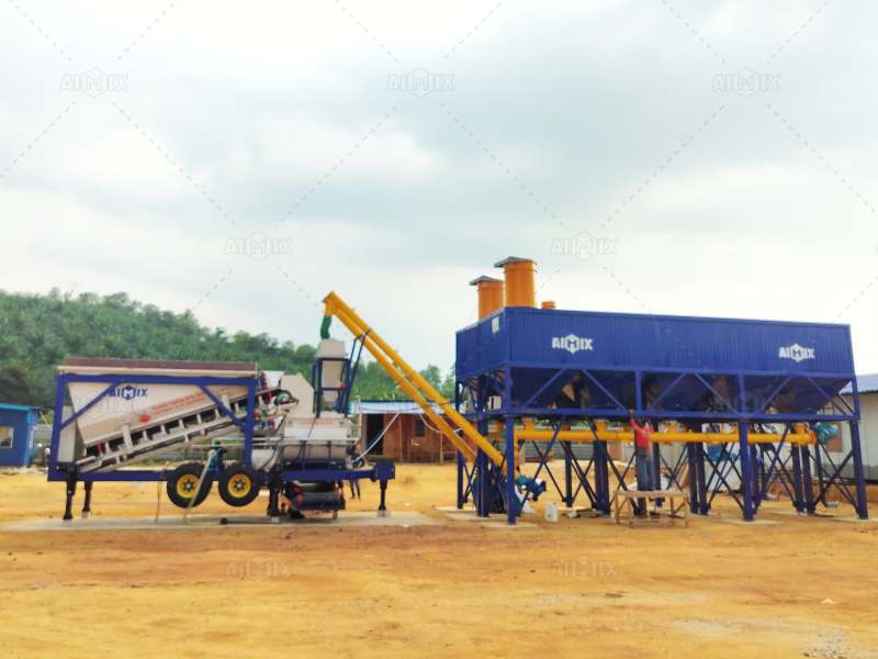 AJSY35 small concrete batching plant for sale