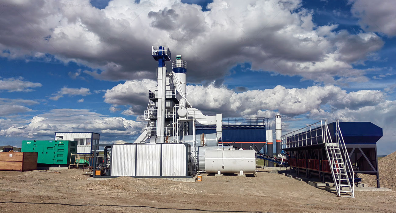 ALQ80 stationary asphalt mixing plant supplied by Macroad for Mongolia