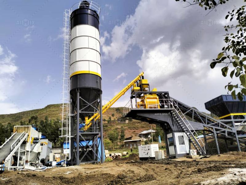 portable concrete mixing plant for sale